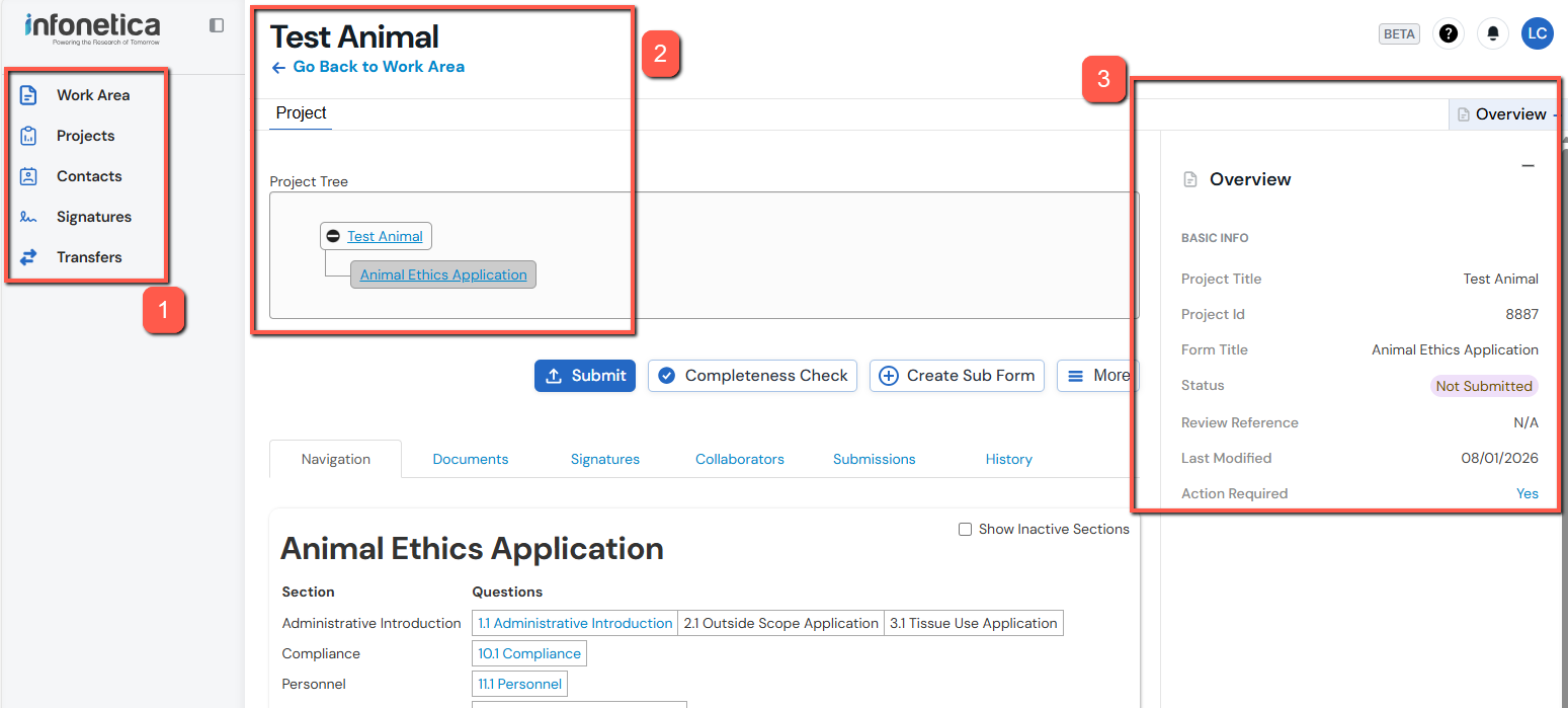 An image of the the new Navigation pane, text and fonts and new overview bar on the right hand side of the screen