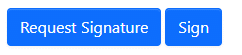 A blue rectangle with white textDescription automatically generated